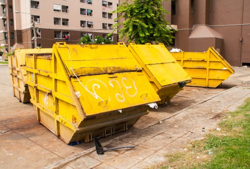 Construction site with cleared waste area in Charlton