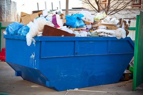 Types of business waste segregated for recycling